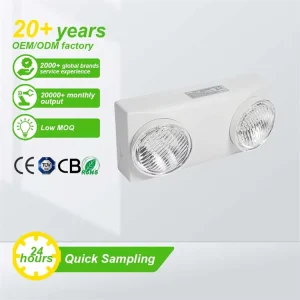 LED Exit Sign Emergency Light Double Head Wall Hanging Rechargeable Light