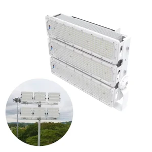LED Flood Light 300W Stadium Lights Outdoor IP67 Waterproof 120 Beam Angle 6500K Color Temp 10KV Surge Protection Black