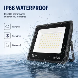 LED Flood Light 50W 100W 200W IP66 Dustproof for Industrial Warehouse Logistics Park Large Space Lighting