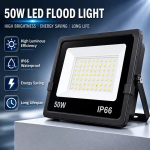 LED Flood Light 50W 100W 200W IP66 High Brightness for Billboard Commercial Signage Outdoor Advertising Lighting