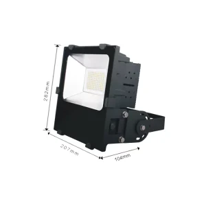 LED Floodlight Spotlight IP65 Rated 6000K Daylight Anti corrosion 150W Alloy Black 100000 Hours Lifespan 1 Year Warranty Indoor