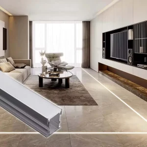 LED Floor Light Aluminum Profile 50x35mm Recessed Under Ground Light Extruded Strip Channel Waterproof Indoor Outdoor