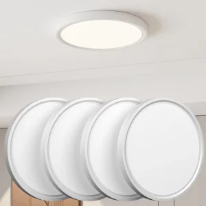 LED Flush Mount Ceiling Light 16 Inch 1CCT 3CCT Low Profile Surface Mount Modern Ceiling Light Fixture for Kitchen Bedroom