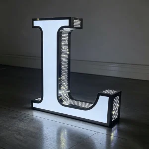 LED Front Lit Stainless Steel Illuminated Sign Custom Color Acrylic Signage for Supermarket Storefront