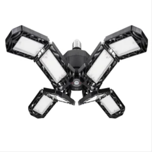 LED Garage Lights 4 Adjustable Panels 6000K Deformable LED Lighting E26 E27 LED Shop Lights for Work Shop