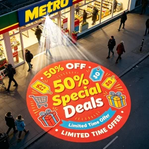 LED Gobo Projector Light with Free Custom Logo Waterproof Outdoor Advertising Lights for Business Branding Restaurant Store Sign