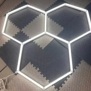 LED Hexagon Light Bright Exhibition Lighting with Wide Angle Illumination for Trade Show Booths and Display Areas