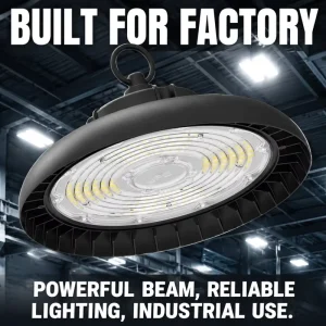 LED High Bay Light 100W 150W 200W 140lm/w with Remote Control CCT Adjustable Brightness Dimming for Warehouse Factory Workshop