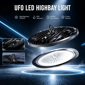 LED High Bay Light 100W 150W 200W IP65 120lm/w Industrial Hoisting Workshop Warehouse Garage