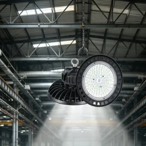 LED High Bay Light Industrial Lighting Fixture with Advanced Heat Dissipation for Factory Warehouse Applications