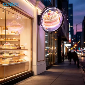 LED Hologram Fan Advertising Light Box Outdoor Acrylic Waterproof Double Sided Digital Display for Business Promotion and Events