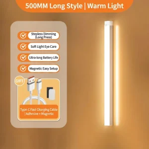 LED Human Body Induction Magnetic Suction Built in Battery Plastic Modern Minimalist Cabinet Bathroom Night Light Student Light