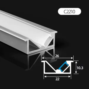 LED Lamp Aluminum Extrusion Housing Heat Sink Channel Surface LED Profile Aluminum for Wardrobe Cabinet