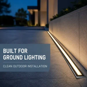 LED Landscape Outdoor Linear In Ground Light IP68 Recessed 3 Optical Covers Diffused Lens Array Grille DC24V Pathway Lamp