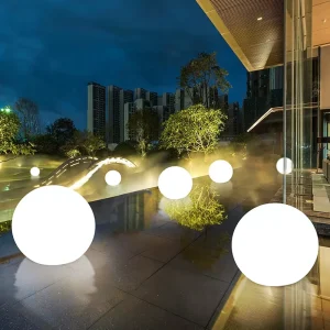 LED Lawn Ball Lamp IP67 Waterproof Solar & Plug-In Modern Minimalist Indoor Outdoor Landscape Garden Decorative Atmosphere Light