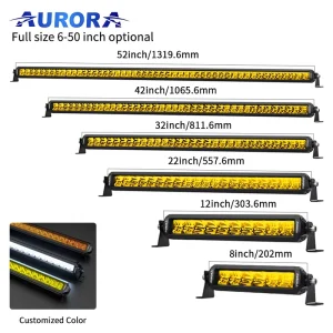 LED Light Bar Spotlight Tank Raptor Single Row Front Bumper Light Roof Light Grille Spotlight Fitment Model ALO-S5D1