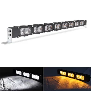 LED Light Bar for Truck Grill Lights Aviation Aluminum Housing 304 Stainless Steel Brackets Spot Driving Beam Enhanced