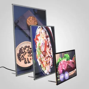 LED Light Box Aluminum Hanging Frame Ultra Slim High Brightness Display