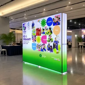 LED Light Box Background Display Pillowcase Trade Show Tension Fabric Exhibition Backdrop Stand for Advertising Promotion