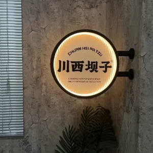 LED Light Box Sign Acrylic Aluminum Frame Backlit Shop Signboard Outdoor Advertising Hanging Sign High Brightness Decorative