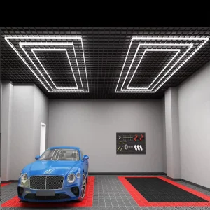 LED Light Honeycomb Garage Lamp LED Hexagon Ceiling Lights for Auto Detailing Shop Garage