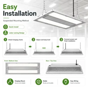 LED Linear High Bay Light DALI Dimmable IP65 ETL CE 5Y Cold Storage Factory Gym