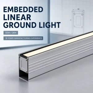 LED Linear In Ground Light IP67 Aluminum Alloy Body Heat Resistant Tempered Glass Outdoor Ground Washer DC24V Linear Bar