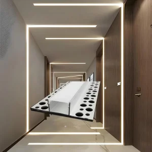LED Linear Light Aluminum Alloy Housing for Ceiling Light LED Profile with Diffuser Cover for Office Commercial Lighting System