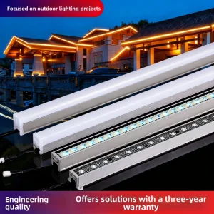 LED Linear Light Outdoor Waterproof Monochrome Facade Lighting Building Contour Running Light System Tubes Aluminum IP65 High