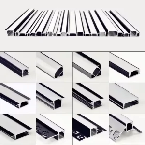 LED Linear Light U Shaped Aluminum Alloy Groove Strip with Concealed and Open Installation Slots Model CJ201 12V Dimmable