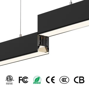 LED Linear Light UGR<19 Aluminum Office CCT Selectable 40W Linkable LED Surface Mount Linear Pendant Light for Office Area