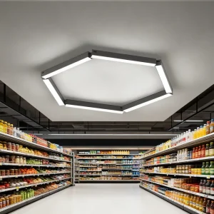 LED Linear Light for Shopping Mall 3 Year Warranty 120 Beam Angle Black White IP20 50000 Hours Lifespan Ra80 Color Rendering