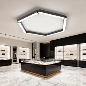 LED Linear Light for Shopping Mall Use 3-Year Warranty 120 Beam Angle Black White Options IP20 Rated Ra80 50000 Hours Lifespan