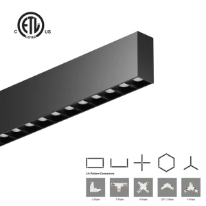 LED Linear Lights Aluminum 2FT 4FT 8FT 6500K IP44 Suspended Linkable Dimmable Office Commercial Batten Fixture Pendant Lamp ETL