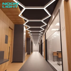 LED Linear Panel Pendant Light Hanging Fixture for Office Dining Room Retail Shop and Modern Architectural Lighting