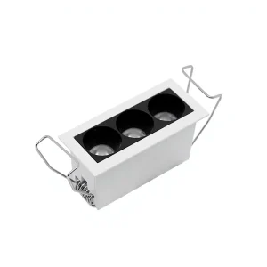 LED Linear Spotlights Square Grille Lights Recessed Ceiling Fixtures Living Rooms Conference Rooms Glare Free No Main Light