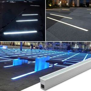 LED Long Inground Linear Light Seamless Connection RGB DMX Control Outdoor Waterproof Wall Washer for Plaza Projects