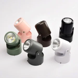 LED Macaron Spotlights Aluminum Indoor Modern Adjustable Angle Surface Mounted