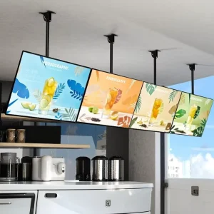 LED Magnetic Advertising Light Box for Restaurants Burger Dessert Shops Milk Tea PVC Aluminum Hanging Price List TV Advertising
