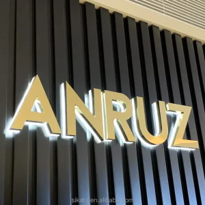 LED Metal Backlit Sign 3D Laser Steel Counter Bulb Acrylic Holder Stand Outdoor Lighting Channel Logo Cut
