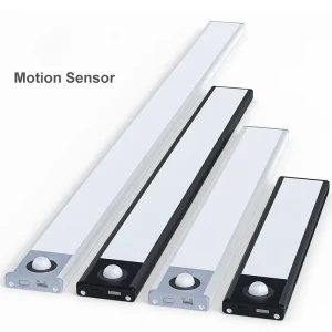LED Modern Motion Sensor Wall mounted Cabinet Light 3 Color Dimmable Wireless Rechargeable Cabinet Light for Wardrobe Cupboard