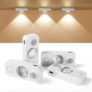 LED Motion Sensor Lights Rechargeable Cabinet Lights Wireless Energy Saving for Closet Drawer Shelf Under Cabinet