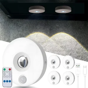 LED Motion Sensor Night Light Wireless Under Cabinet Lights Dimmable USB Rechargeable Lighting Kitchen Aisle Closet Home Decor