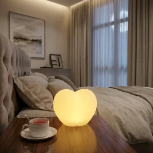 LED Outdoor 6000K Soft Warm White Heart Shaped Ball Lights PE Material Battery Included Festive Events Decorative Displays