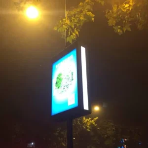 LED Outdoor Street Furniture Light Billboard with Solar Panel Option for Pole LED Back Light Box