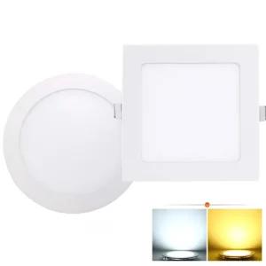LED Panel Ceiling Light 6×6 Inch Dimmable Aluminum 120 Degree AC100-277V LED Panel Light