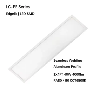 LED Panel Light 1x4ft 295x1195mm 40W Low Glare White 5-Year Warranty IP20 for Drop Ceiling Office Workshop Commercial Space