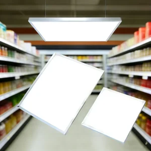 LED Panel Light for Supermarket Retail Lighting 120LM/W 50000Hrs Lifespan Slim Edge Design Easy Install