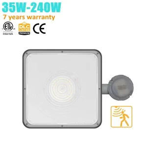 LED Parking Garage Canopy Light With Photocell Motion Sensor Selectable CCT & Wattage ETL cETL CE SAA NOM 40W 60W 80W 150lm/W