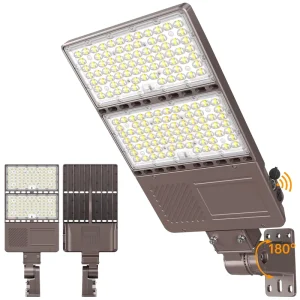 LED Parking Lot Light 150-450W 5000K Dusk to Dawn Photocell Street Light IP65 Commercial Area Security Light for Street
